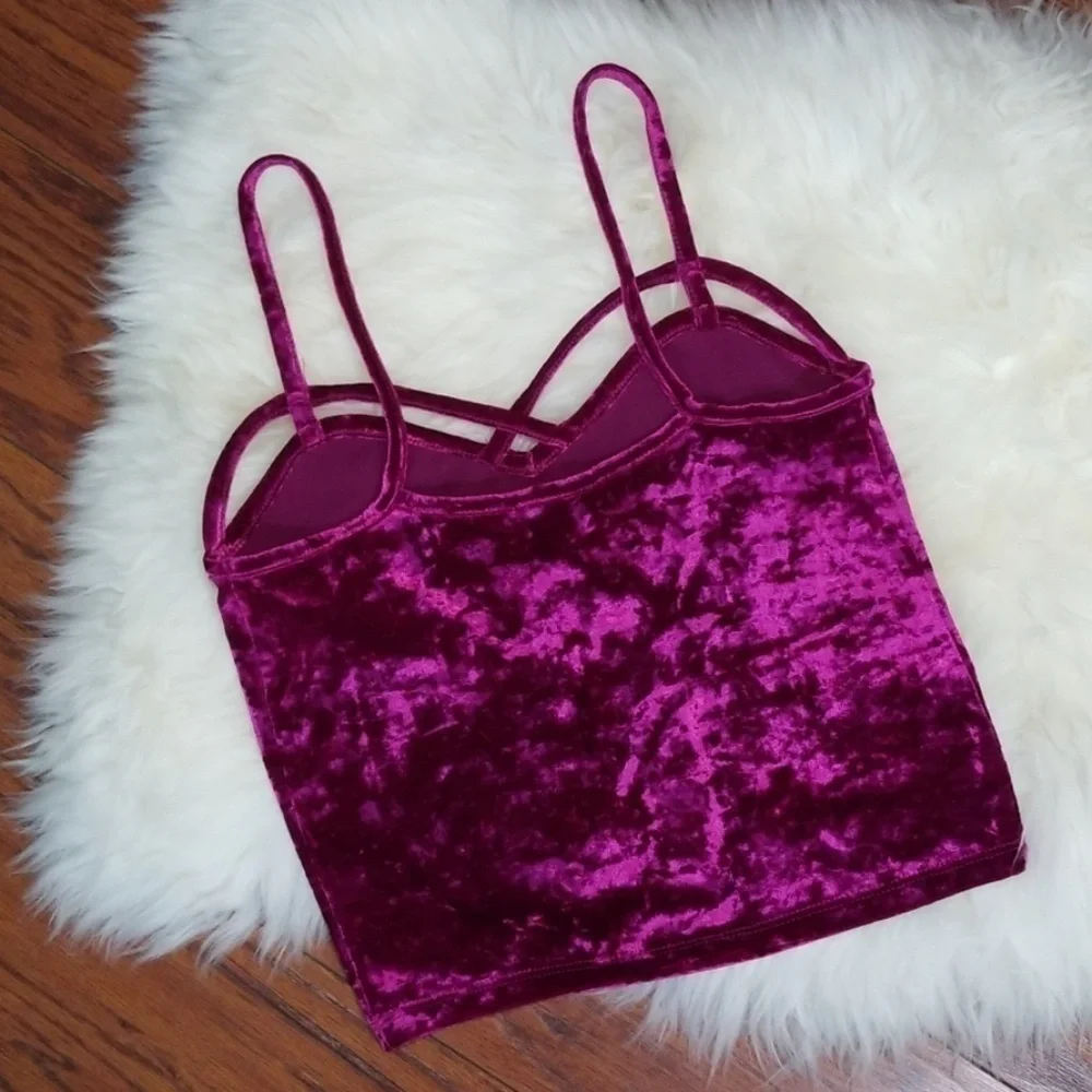 Strappy Crush Velvet Crop